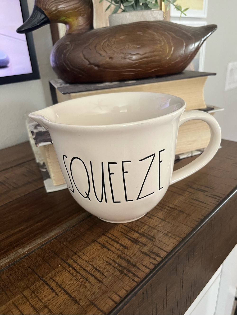 Rae Dunn “Squeeze” Ceramic Pitcher